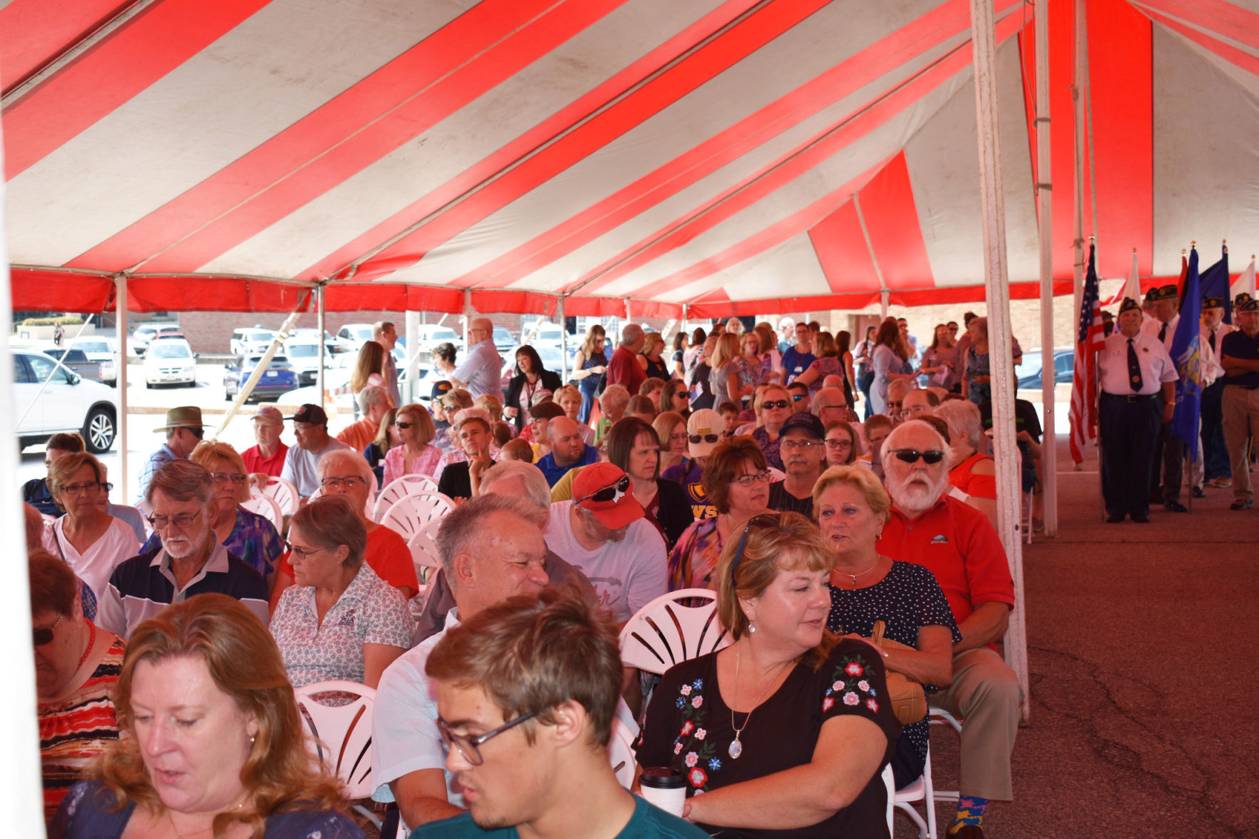 Columbia County dedication crowd